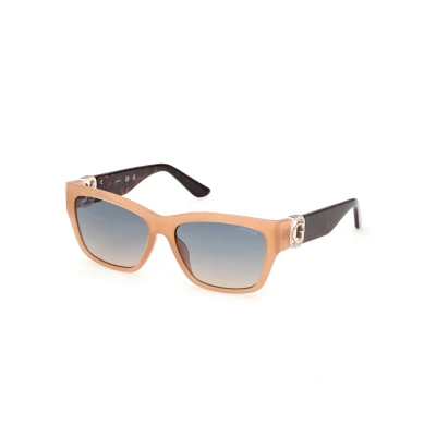 Image de Guess Femme GU00105 57P Lunettes de soleil Injecté Beige Vert Carré Normale Ombré