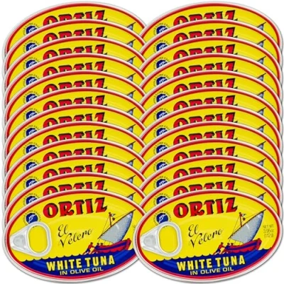 Image de Ortiz Magnifique thon nordique à l&#039;huile d&#039;olive 3,95 oz boîte ovale (espagne) 24 pièces