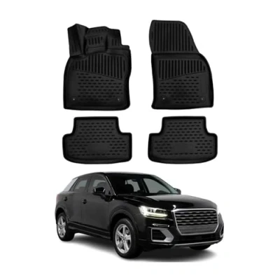 Image de OMAC 3D Tapis de Sol Compatible avec Audi Q2 2017 2024 Caoutchouc TPE Noir 4Pcs