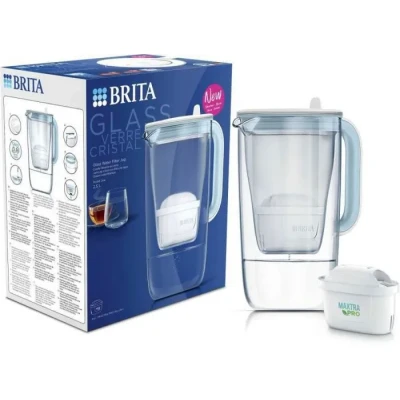 Image de Carafe filtrante en verre BRITA LED Maxtra PRO Blue, 2,5 l + filtre à eau All In 1