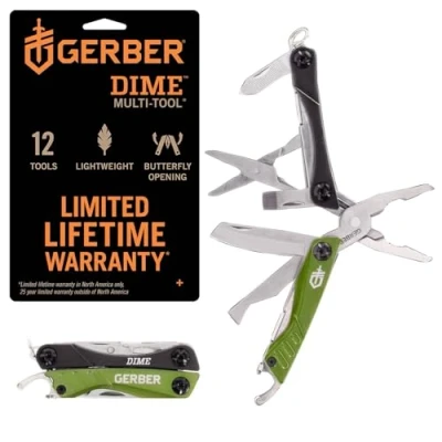 Image de Gerber Mini pince multifonction Dime, vert (Global Box), 31 003621