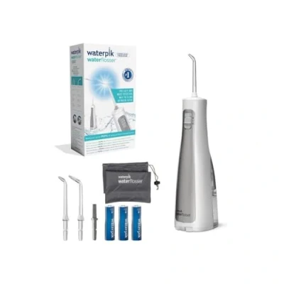 Image de Waterpik Hydropulseur Sans Fil Freedom, Jet Dentaire Portable de Voyage, Alimenté par Piles, Utilisable Sous la Douche, Blanc (WF 03UK010)
