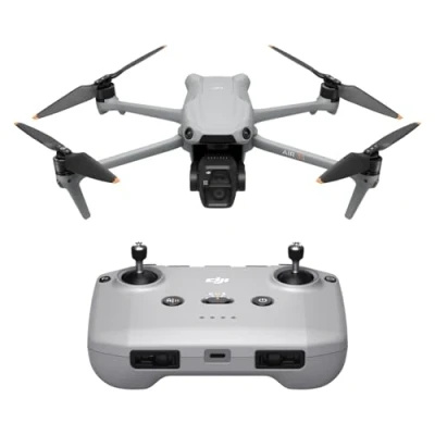 Image de DJI Air 3S (RC N3), drone avec caméra 4K, à double cam grand angle CMOS 1&#039;&#039;, vidéo HDR 4K/60 ips et 14 stops de plage dynamique, temps vol max. 45 min, transmission sur 20 km