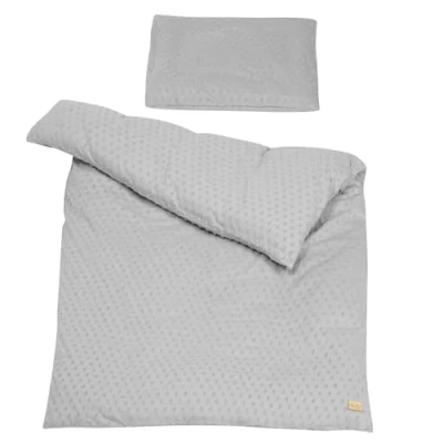 Image de roba Parure de Lit Bébé Bio Lil Planet 2 Pièces Housse Couette 100 x 135 cm + Taie d&#039;Oreiller 40 60 Coton Certifié OEKO TEX® et GOTS Gris Argenté