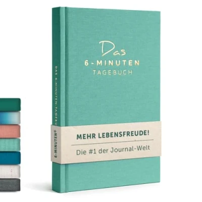 Image de Journal intime de 6 minutes pour adulte (l&#039;original) gratitude scientifique pleine conscience plus résilience et d&#039;amour soi