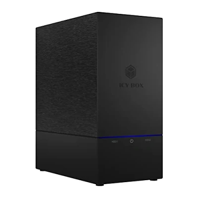 Image de ICY Box Boîtier Raid USB pour 2 disques durs, 2,5 Pouces et 3,5 Pouces, 3.1 Gen2 (10 Gbit/s), C, 1, 0, JBOD, Ventilateur, Externe, Noir IB RD3621 C31