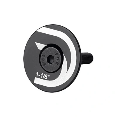 Image de Deda Elementi Flat Bouchon supérieur et Boulon. Mixte, Noir, 1 1/8&quot;