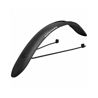 Image de POLISPORT 8624900001 Garde Boue Avant et arrière Expander City 2 Pièces Extensibles universelles pour vélos urbains avec Roues de 26&#039;&#039; à 28&#039;&#039; Section 51mm Couleur Noir