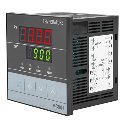 Image de Contrôleur de température numérique PID1300C 85 265V Capteur K Type PT100 Entrée universelle Sortie relais/SSR, Thermostat