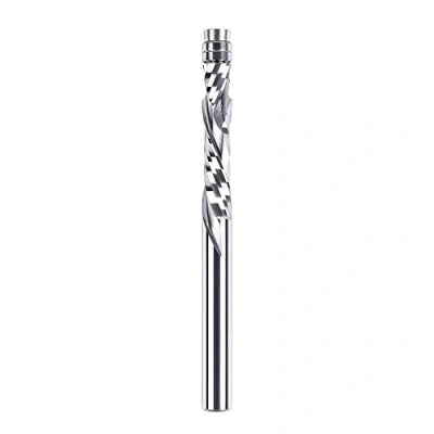 Image de SpeTool Up&amp;Down Compression Fraise a Copier 8 mm de Diamètre Tige à Affleurer Affleureuse Hélicoïdale 40 Longueur Coupe Double Roulement Billes