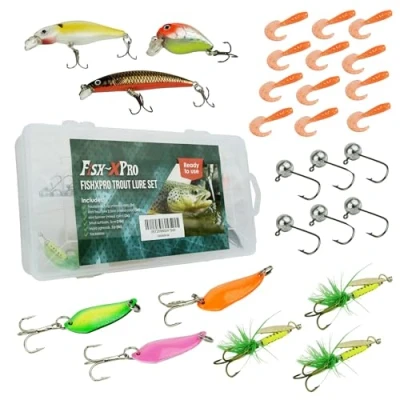 Image de FishXpro Trout Lure Set Ensemble de Leurres pour Truite