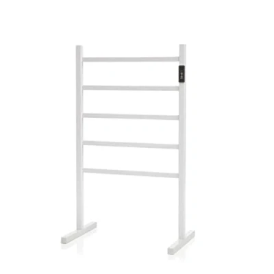 Image de InnovaGoods® Porte serviettes électrique Autoporteuse ou mural Racwel, Sèche électrique, Blanc, Design moderne et élégant, Séchage rapide, 5 Barres, Arrêt automatique, Compact polyvalent