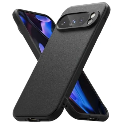 Image de Ringke Coque Compatible avec Google Pixel 9 Pro [Onyx] Antichoc Protection Antidérapant Flexible Ultra Fine TPU Souple Bumper Durable Étui pour Case Accessoires Black