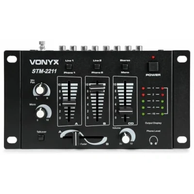Image de SkyTec STM 2211B Table de mixage 4 canaux, 3 canaux mono/stéréo commutables
