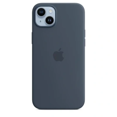 Image de Apple Coque en Silicone avec MagSafe pour iPhone 14 Plus Bleu Orage ​​​​​​​