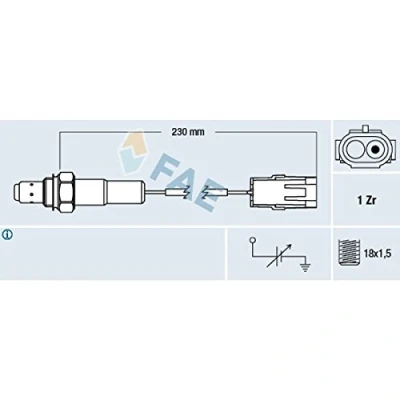 Image de FAE 77103 Sonde lambda non chauffé RENAULT: CLIO 1, Rapid, 19 II 3/5 portes