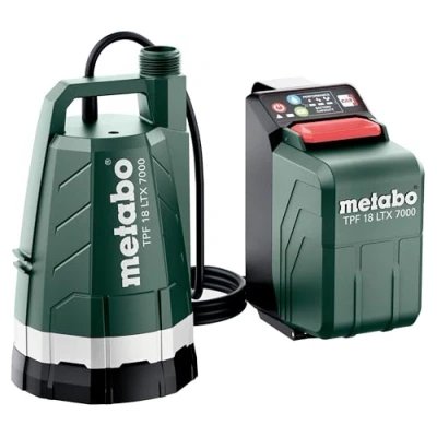 Image de Pompe submersible METABO TPF 18 LTX 7000 l/h 9 m Sur batterie