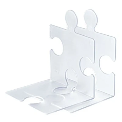 Image de HAN 9212 63, serre livres/CD PUZZLE, élégant, innovant et très stable. Emboîtable. Lot de 2 unités, translucide clair