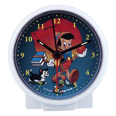 Image de DigiTech 2 Tech Réveil numérique, Plastique, Weiß Pinocchio, 10 x 4 cm