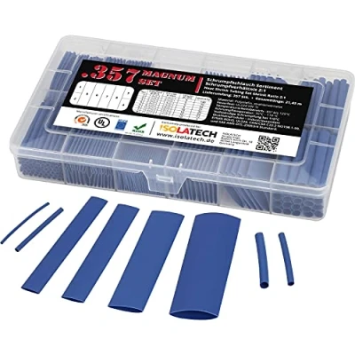 Image de ISO PROFI® 357 pcs Magnum Box Gaine Thermorétractable assortiment Set Ratio 2: 1 bleu