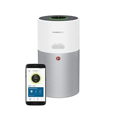 Image de Hoover H PURIFIER 300 HHP30C Purificateur d&#039;Air, Filtration pour Allergie, Elimination de 99,97% des Bacteries, Ultra silencieux 21 dB, Filtre Hepa H13, 3 Vitesses, Classe énergétique A+