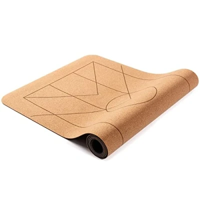Image de Lotuscrafts ARISE cork yoga mat non slip, transpiring surface 100% recyclable materials made of natural and rubber ideal for yoga, high traction very light LOTUS