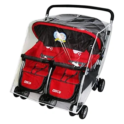 Image de Liummrcy Couverture de Pluie Pram Couvrette à Double Poussette Couvercle Hiver et Porte bébé côte
