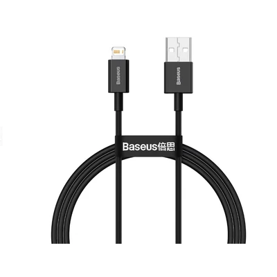 Image de BASEUS 1m câble de données charge rapide 2.4A compatible avec iPhone,noir