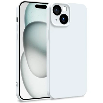 Image de MyGadget Coque Compatible avec Apple iPhone 15 Case TPU Souple &amp; Soft Doublure Microfibre Cover Protection Extra Fine Légère Blanc