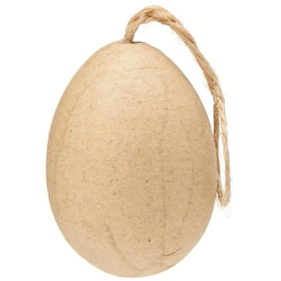 Image de Décopatch AC384O Un sachet de 5 œufs à suspendre en papier brun mâché 4x4x4 cm