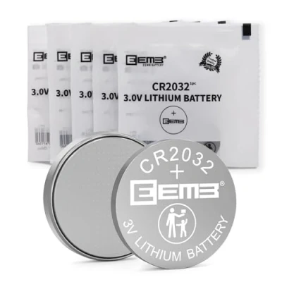 Image de EEMB Piles CR2032 Lot de 5 Pile Bouton Lithium CR 2032 3V Ronde Plate Batterie DL2032, ECR2032, LM2032 Haute Performance