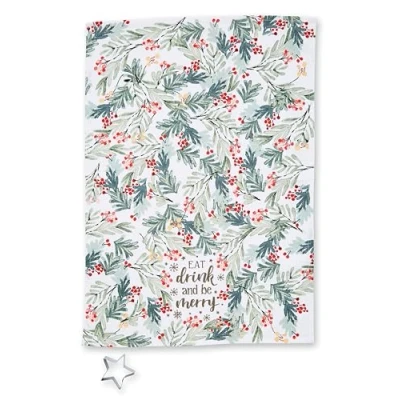 Image de Cooksmart Ensemble Torchon et emporte pièce de Noël Conception Britannique Serviettes Cutter pour la Saison des fêtes avec Tous Les Types Cuisines