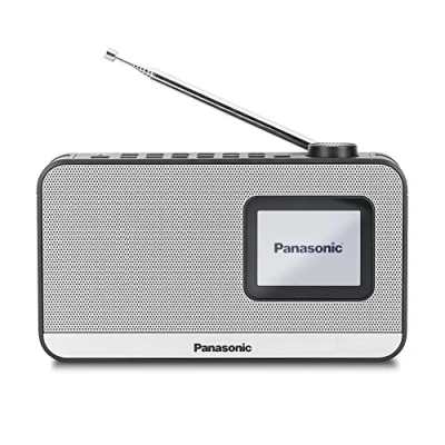 Image de Panasonic RF D15EG K, Radio Numérique Portable Dab+/FM, Bluetooth, Écran LCD TFT 2,4&quot;, Haut Parleur 1W 5cm, 4 Boutons de Présélection, Alimentation Piles et Secteur, Veille, Alarme, Horloge, Noir.
