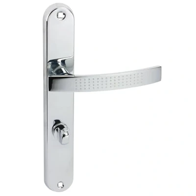 Image de domino ALMA ECO M6 Poignée de porte WC 78 mm gauche et droite pour WC/salle bain en forme L aluminium chromée