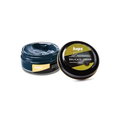 Image de Kaps Crème Délicate De Cirage Cuir Naturel Et Synthé Soin Chaussures Professionnel Intensif Du Nourrissant Pot Verre 50ml Plusieurs Couleurs (116 Minuit)