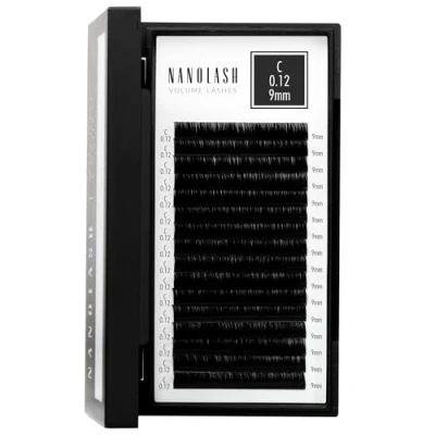 Image de extensions de cils Nanolash faux pour extension professionnelle, volume (0.12 C, 9mm)