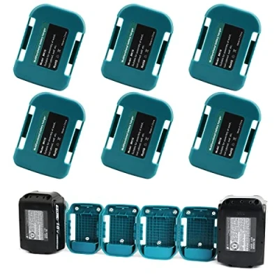 Image de 6 Packs de Supports Porte Batterie QUPERR, Support Compatible avec la l&#039;outil au Lithium ION Makita 18v BL1860 BL1850 BL1840 BL1830 BL1820 BL1815N