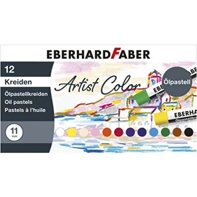 Image de Eberhard Faber 522013 Pastels à l&#039;huile, 12 craies l&#039;huile incassables, 11 mm de diamètre
