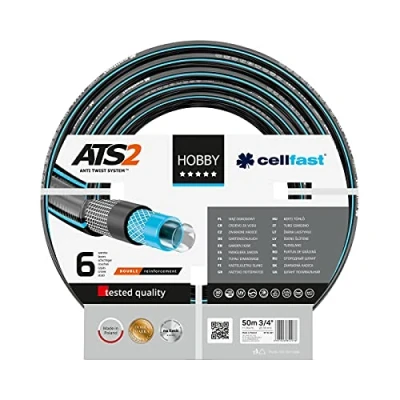 Image de Cellfast Terra Tuyau d’arrosage haut de gamme, Multicolore 3/4&quot; 50m