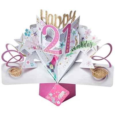 Image de Second Nature Carte de vœux pop up 3D pour 21e anniversaire