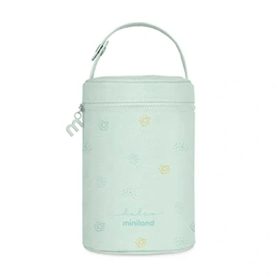 Image de Thermibag Mint 700 ml. Couvercle isotherme avec poignée pour suspendre et transporter Idéal les thermos solides Miniland. Collection Dolce.