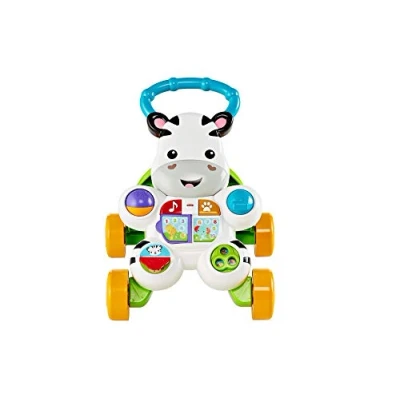 Image de Fisher Price Mon Trotteur Zèbre Jouet Evolutif et Interactif Coloré, Lumineux Musical pour Apprendre à Marcher Bébé Garçon ou Fille, Version: Allemand Emballage réduit, HBW56