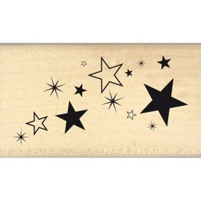 Image de Florilèges Design FD113019 Tampon Scrapbooking Poussière d&#039;Etoiles Beige 4 x 7 2,5 cm