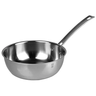 Image de Sitram 712037 Sauteuse Horeca R forme conique diam. 24 cm, 3.1 liters, Acier Inoxydable
