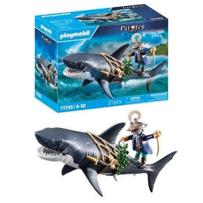 Image de PLAYMOBIL Pirates Danger avec Le Requin géant Jouet de Figurines pour Enfants dès 4 Ans 71793