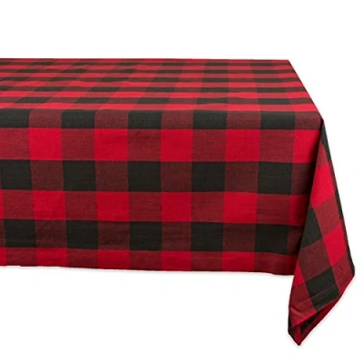 Image de DII Buffalo Check Collection Nappe classique de ferme Rouge et noir 152,4 x 213,4 cm