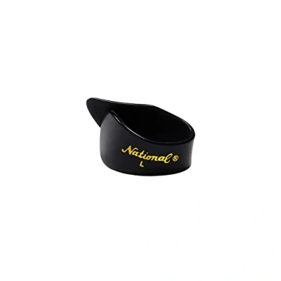 Image de Planet Waves Onglets de pouce en celluloïd D’Addario National Picks, noir, Large Paquet 4