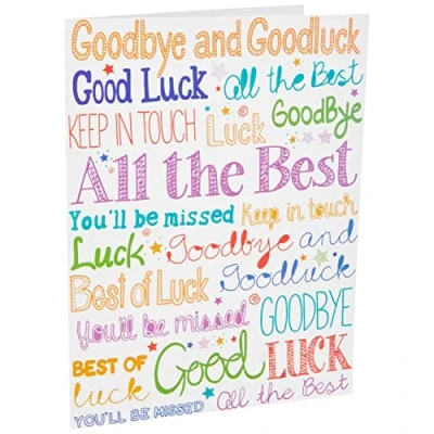 Image de Sloane Graphics Goodbye and Good luck Carte d&#039;adieu, 298 mm x 222