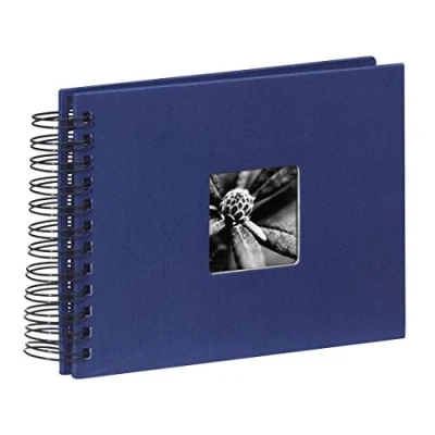 Image de Hama Album Photo &quot;Fine Art&quot; (format 24 x 17 cm, 50 pages noires, à spirale) Bleu