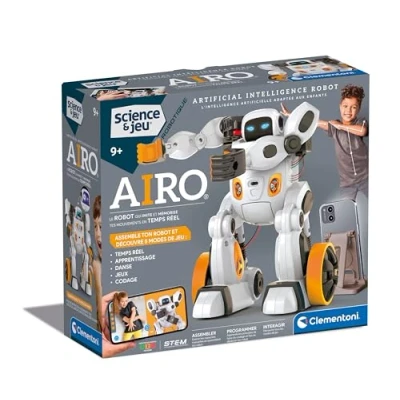 Image de Clementoni AIRO, Robot à Assembler, doté d&#039;une Intelligence Artificielle Science et Jeu Robotics Jouet Enfant dès 9 Ans Technologie IA